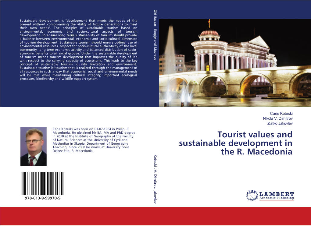 Tourist Values and Sustainable Development in the R.Macedonia.Pdf