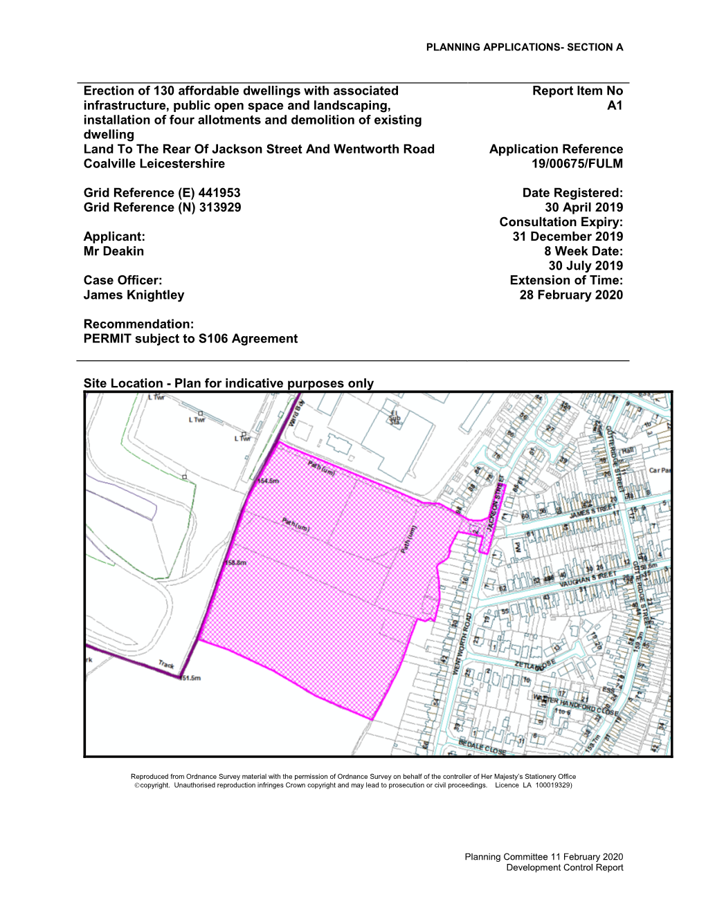 Erection of 130 Affordable Dwellings with Associated Infrastructure