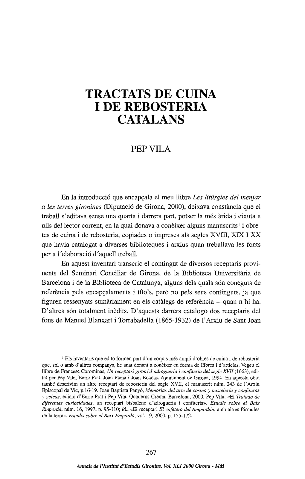 Tractats De Cuina I De Rebosteria Catalans