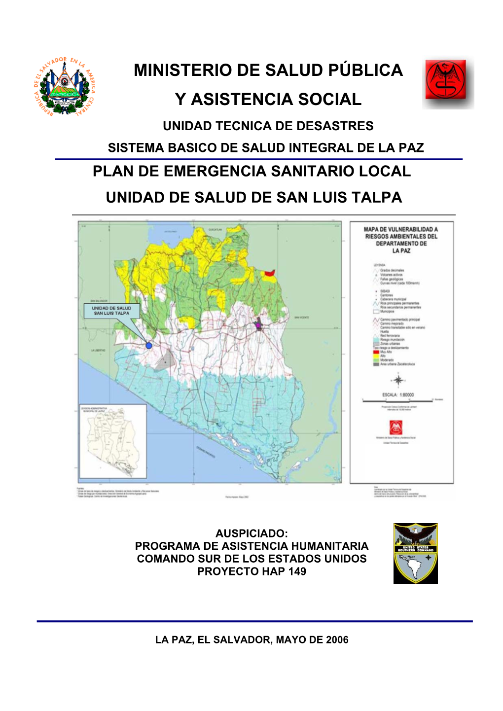 Plan De Emergencia Sanitario Local Unidad De Salud De San Luis Talpa