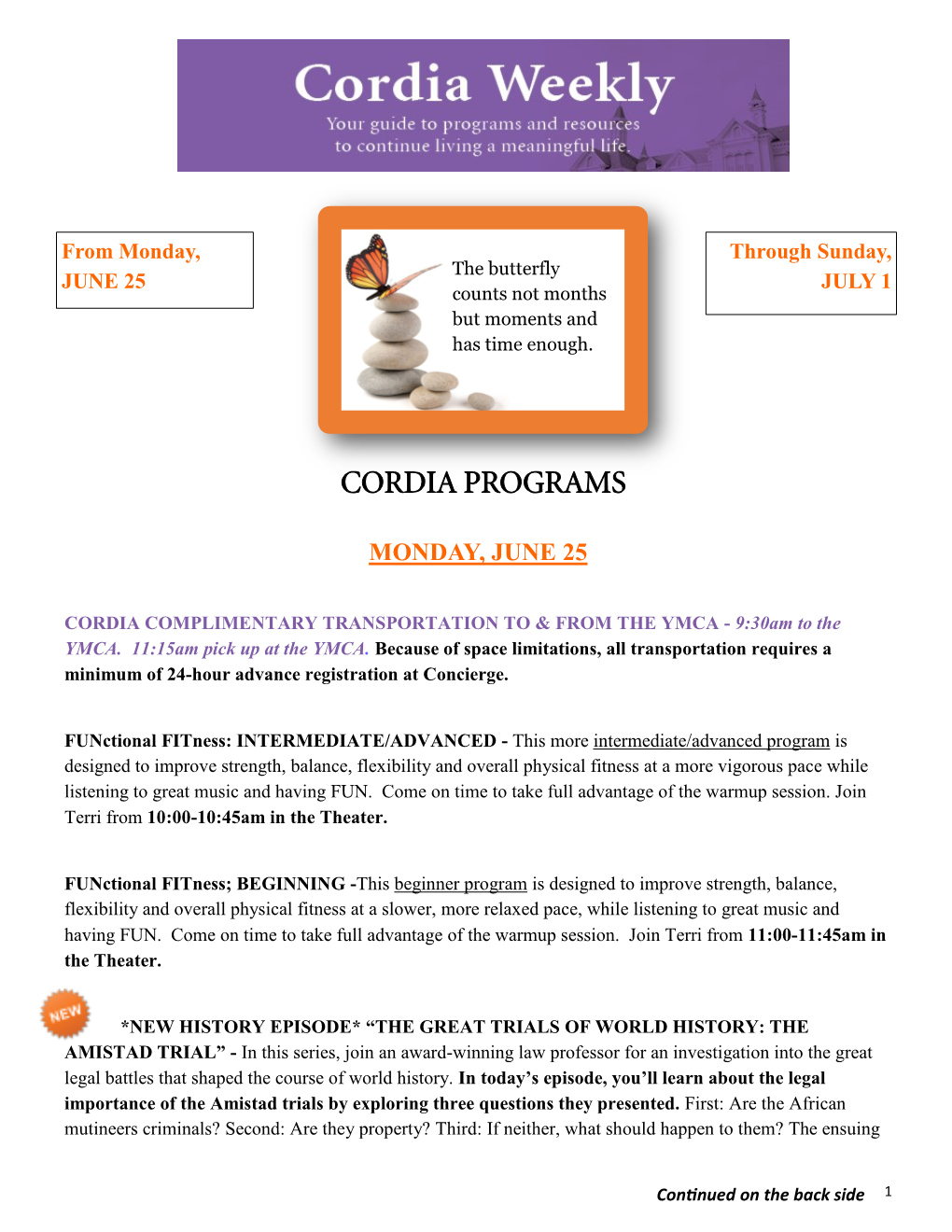 Cordia Programs