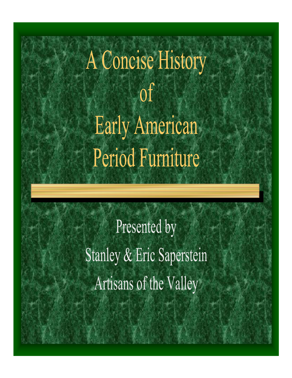 A Concise History of Early American Period Furniture