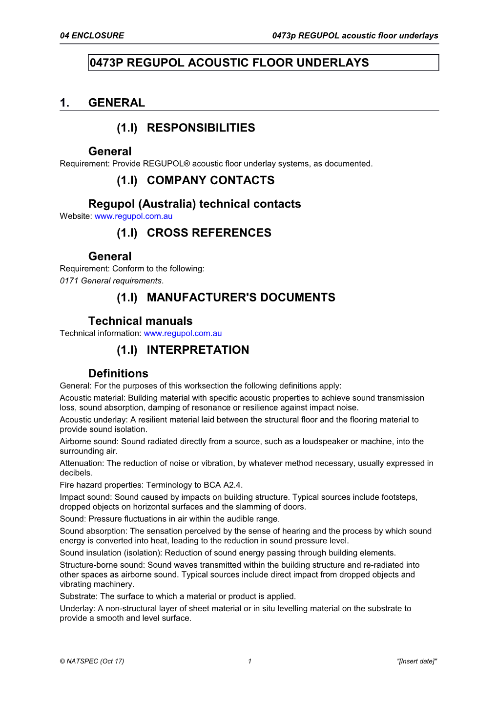 NATSPEC Template File s2