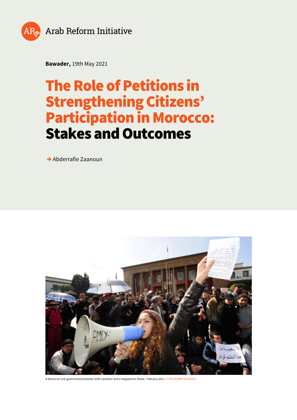 The Role of Petitions in Strengthening Citizens' Participation in Morocco