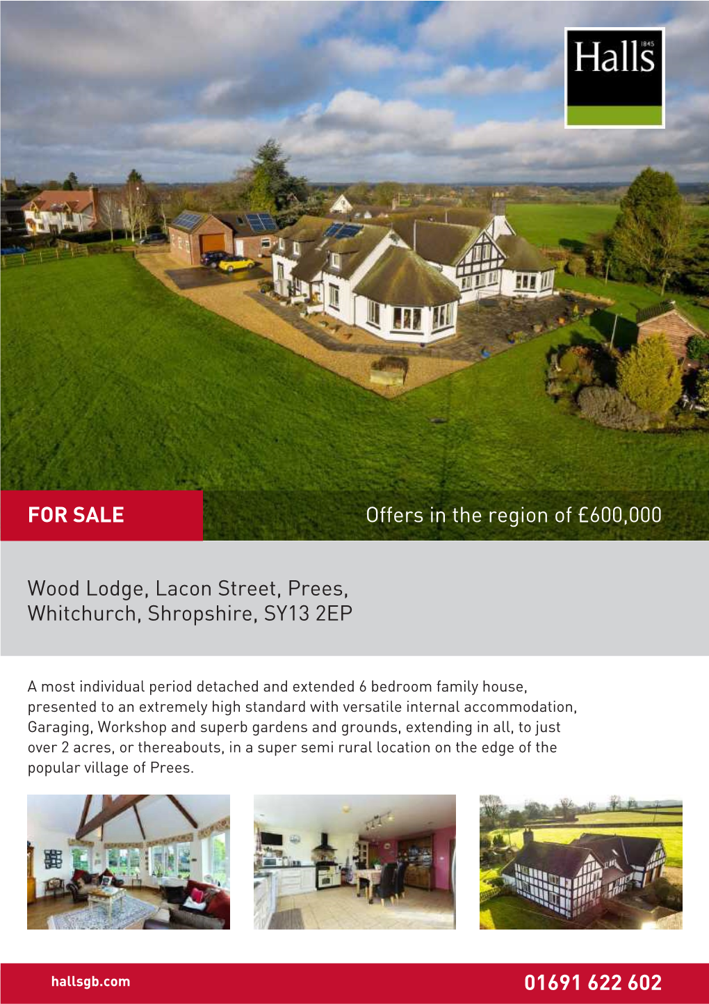 Wood Lodge, Lacon Street, Prees, Whitchurch, Shropshire, SY13 2EP