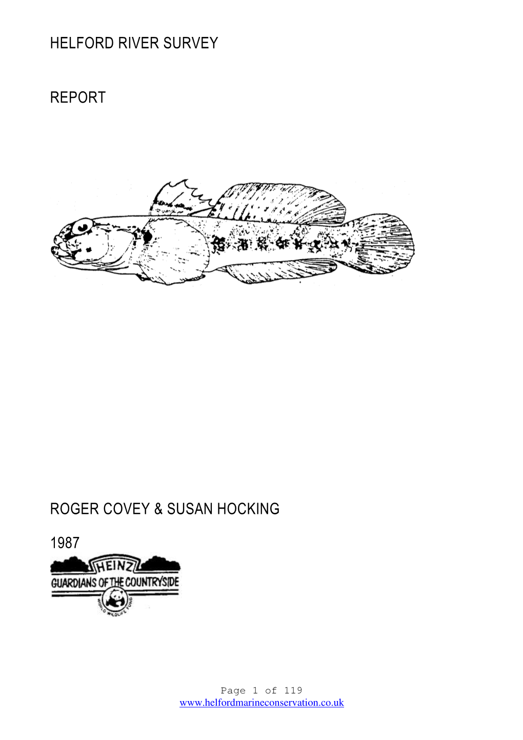 Helford River Survey Report Roger Covey & Susan Hocking 1987