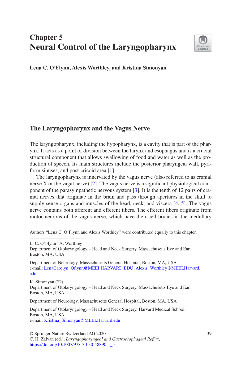 Neural Control of the Laryngopharynx