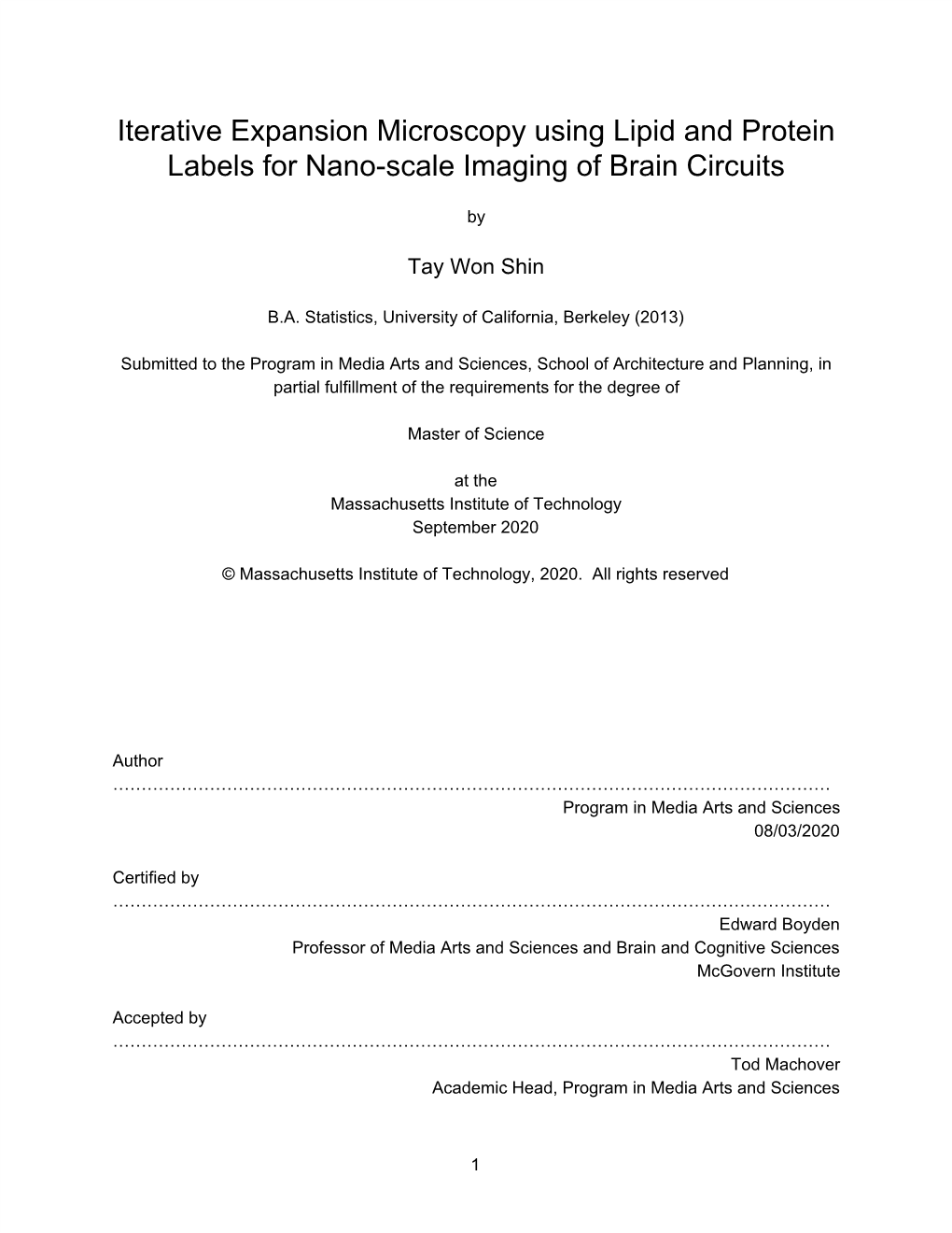 Iterative Expansion Microscopy Using Lipid and Protein Labels for Nano-Scale Imaging of Brain Circuits
