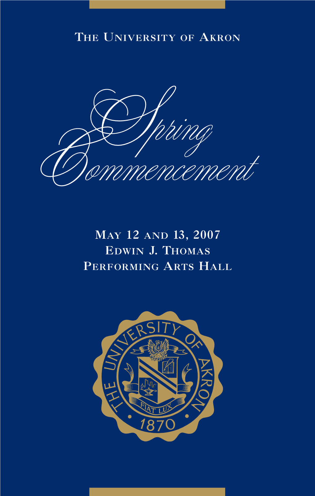 Spring 2007 Commencement Program