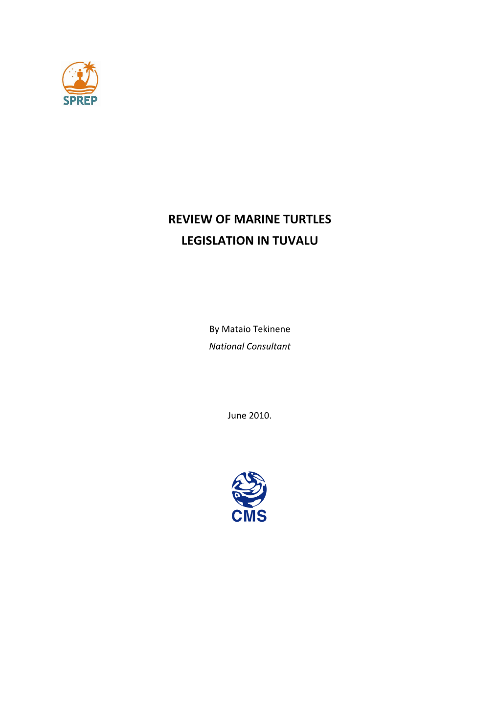 Review of Marine Turtles Legislation in Tuvalu