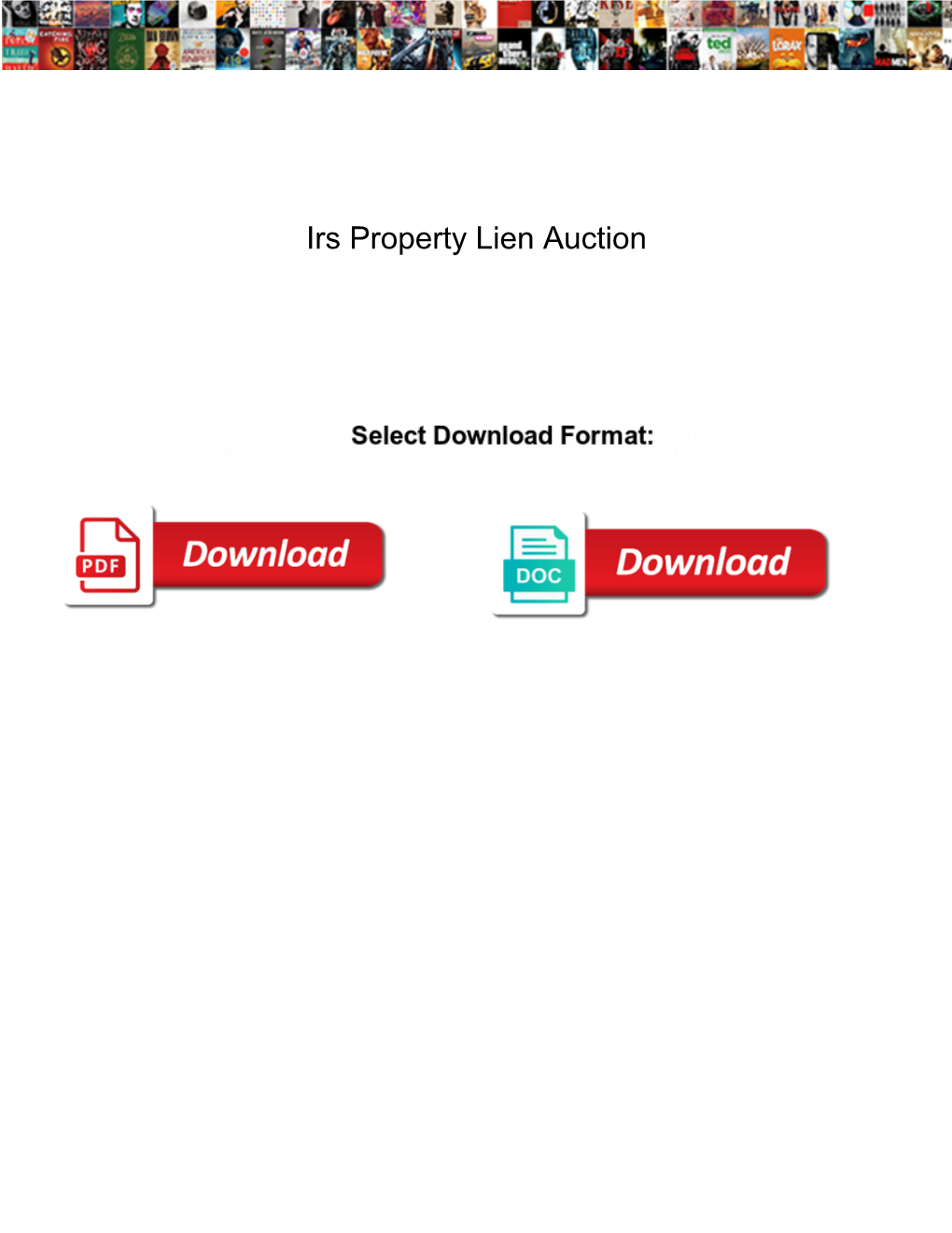 Irs Property Lien Auction