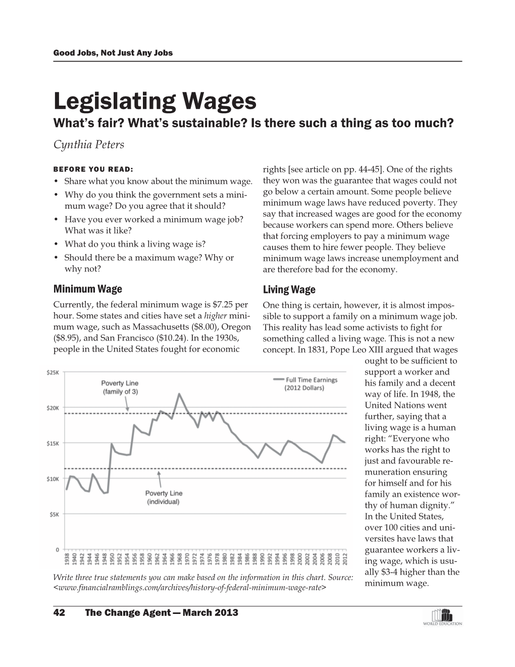 Legislating Wages What’S Fair? What’S Sustainable? Is There Such a Thing As Too Much? Cynthia Peters