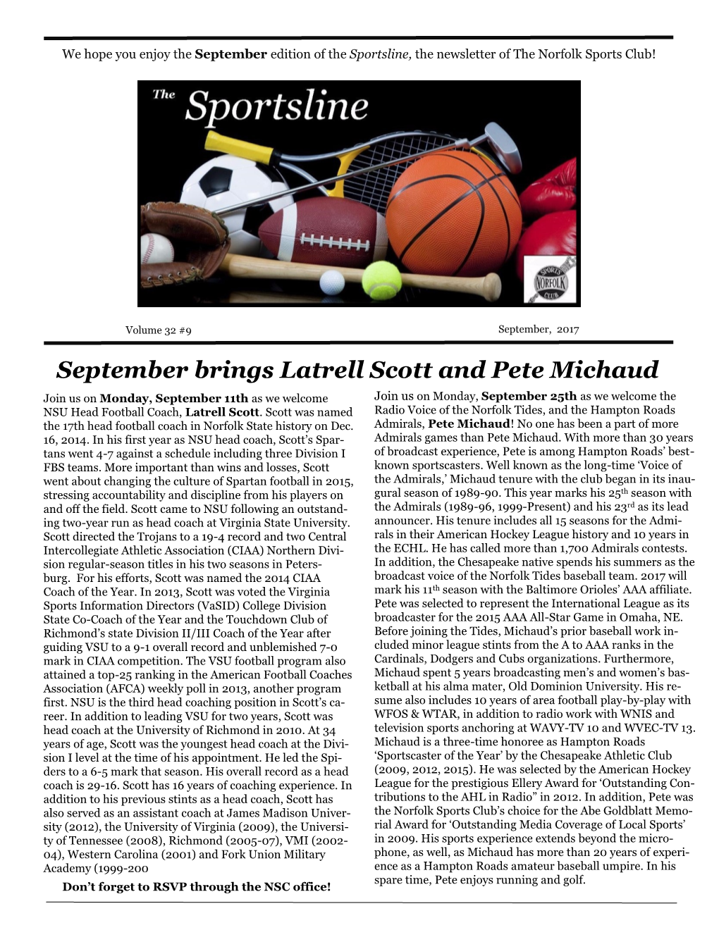 September Brings Latrell Scott and Pete Michaud