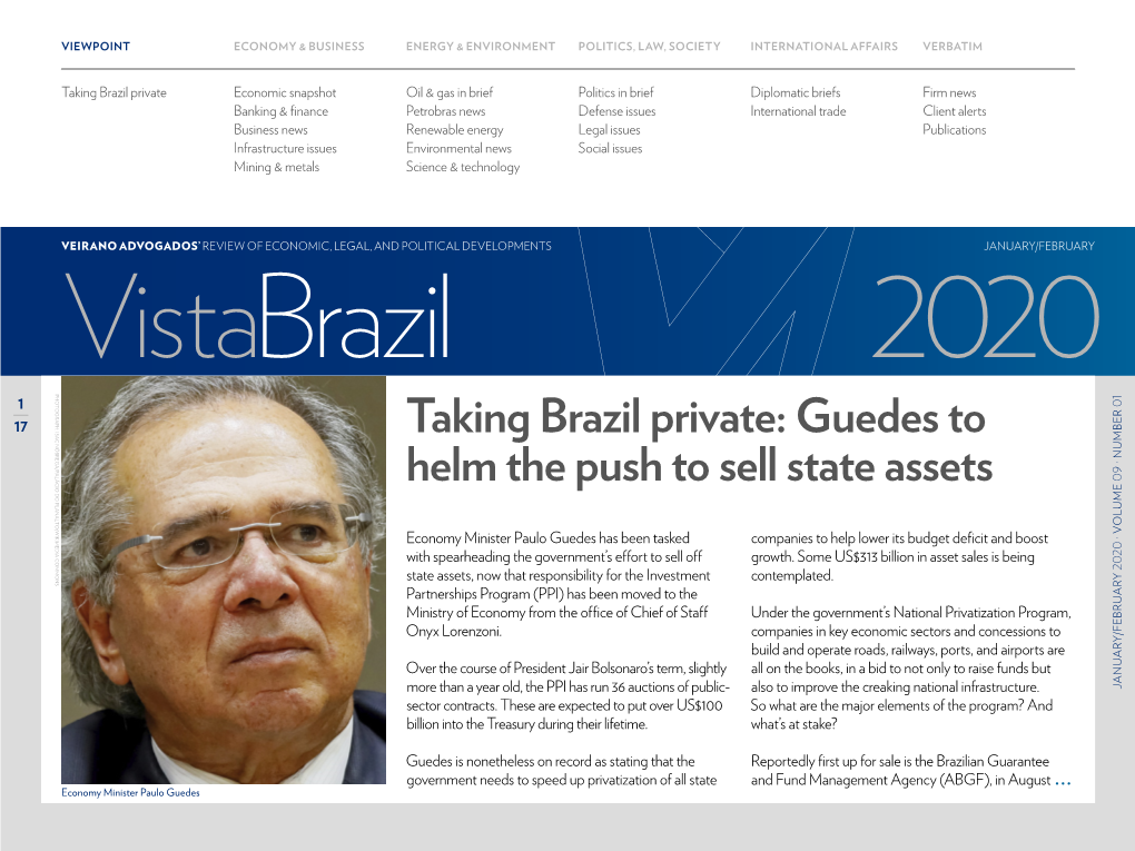 Taking Brazil Private: Guedes to Helm the Push to Sell State Assets