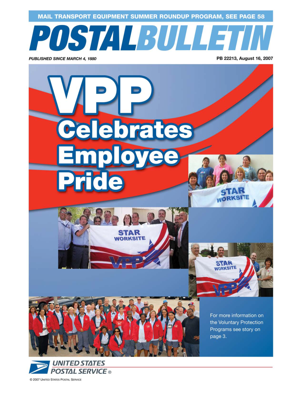 POSTAL BULLETIN 22213 (8-16-07) „ for Employees at CONTENTS Marketing USPSNEWS@WORK