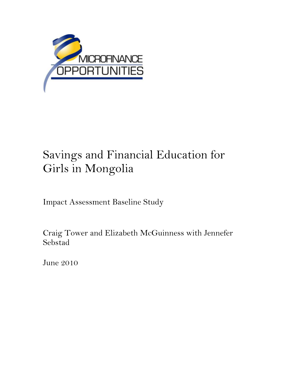 Savings and Financial Education for Girls in Mongolia Impact