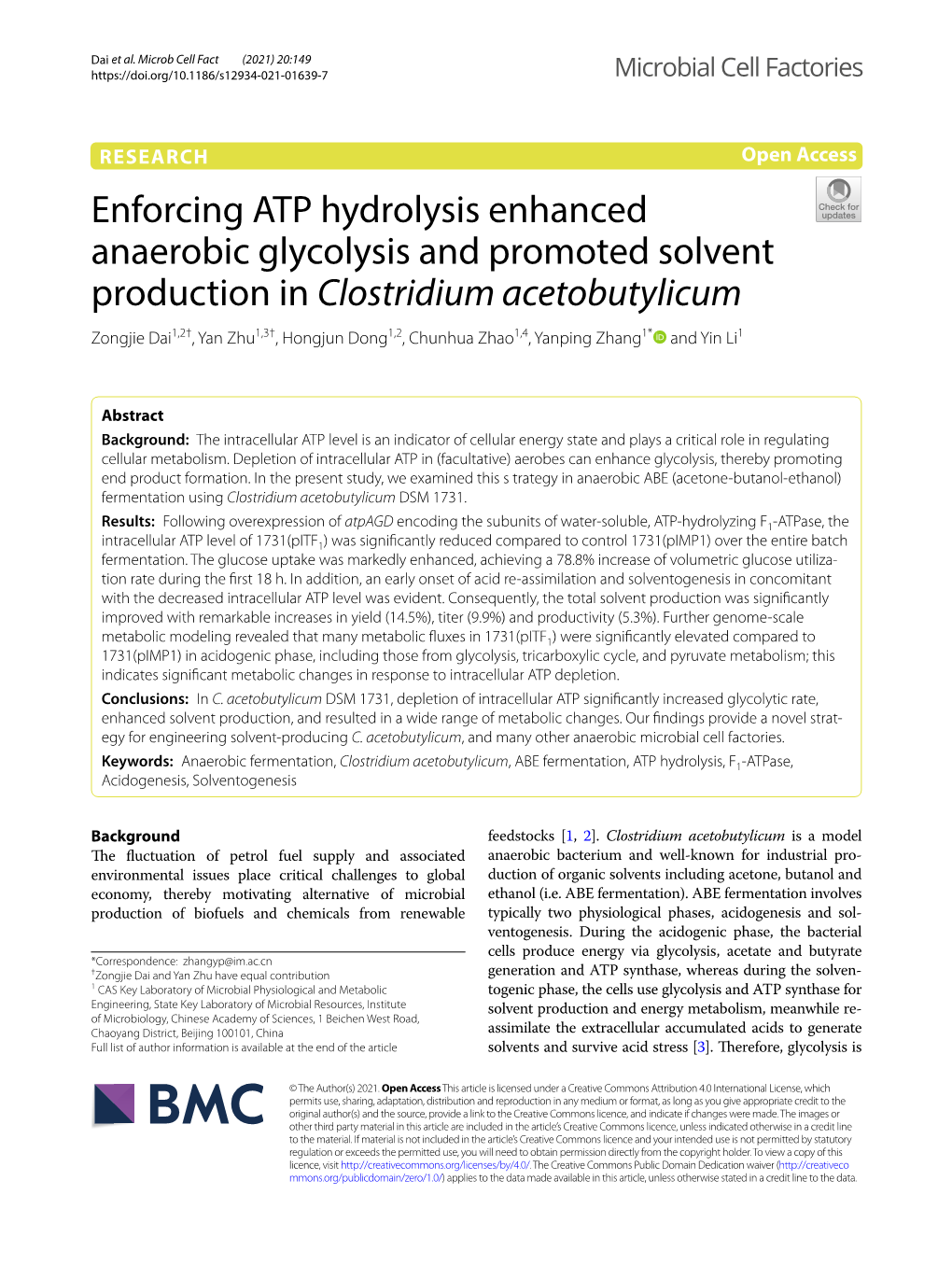 Enforcing ATP Hydrolysis Enhanced Anaerobic Glycolysis and Promoted