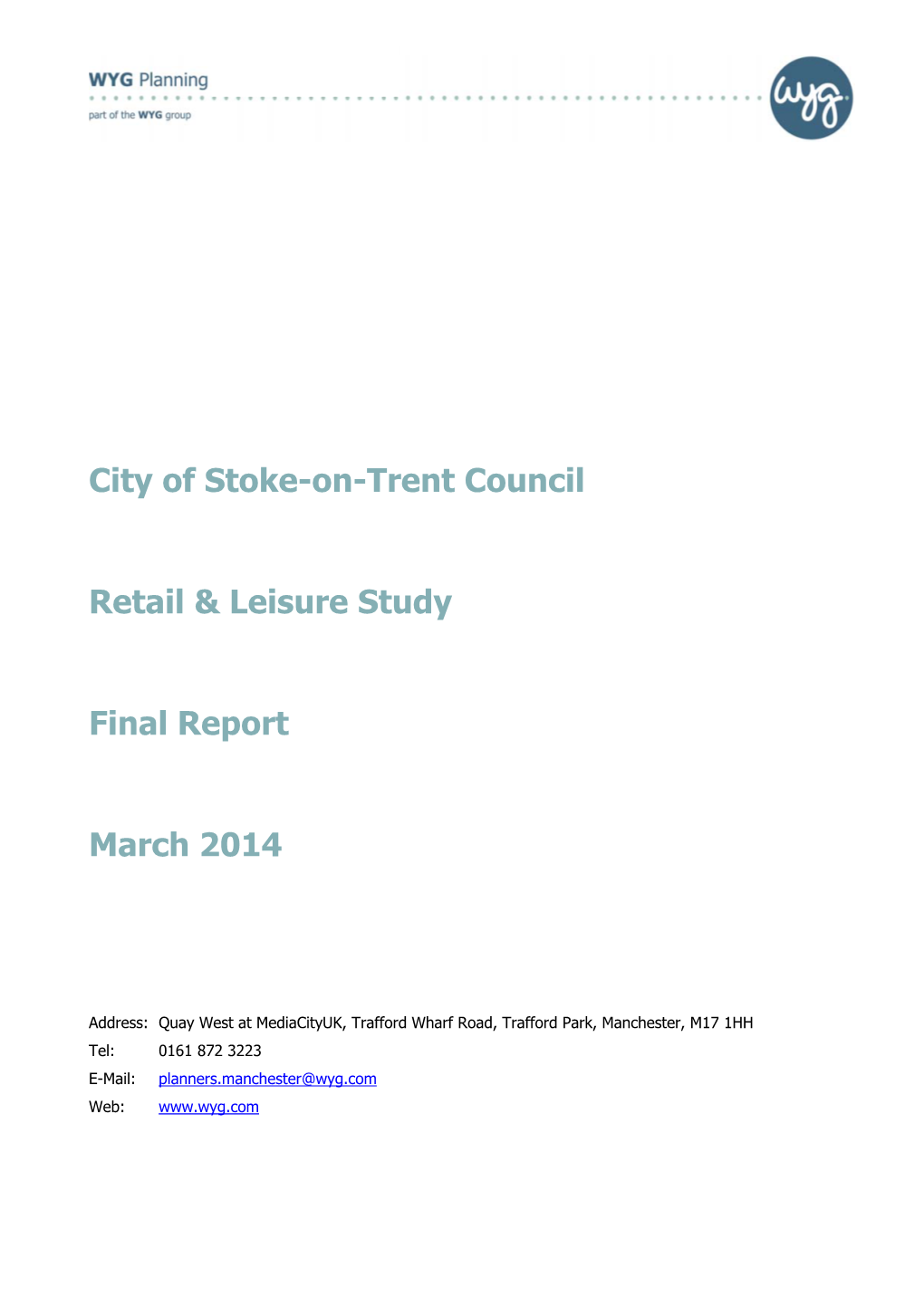 City of Stoke-On-Trent Council Retail & Leisure Study Final Report March