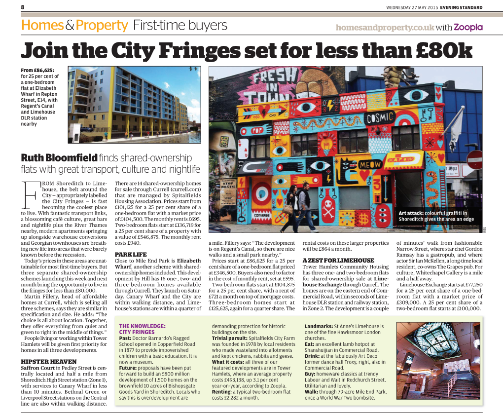 Join the City Fringes Set for Less Than £80K