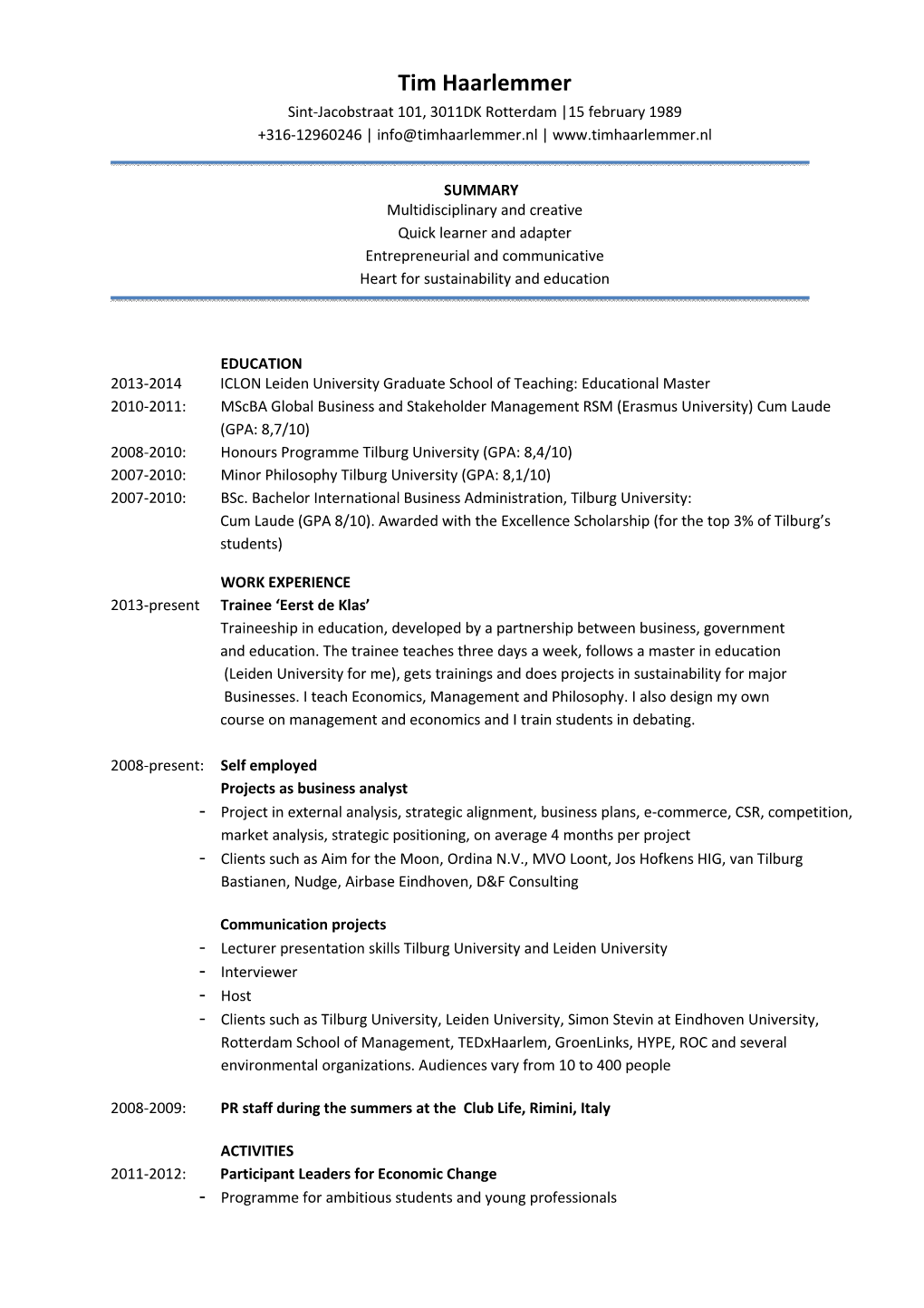 Curriculum Vitae