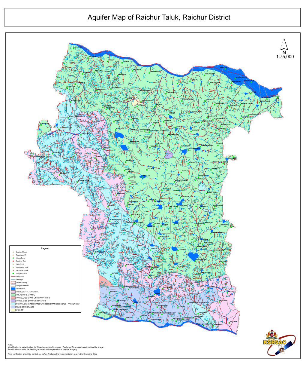 Aquifer Map of Raichur Taluk, Raichur District