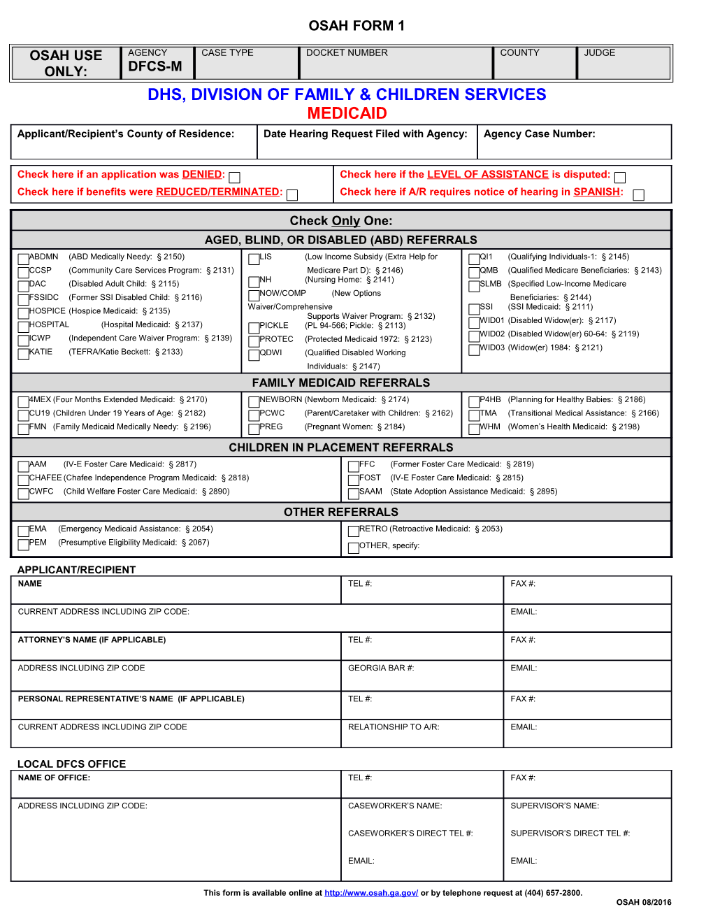 Dhs, Division of Family & Children Services