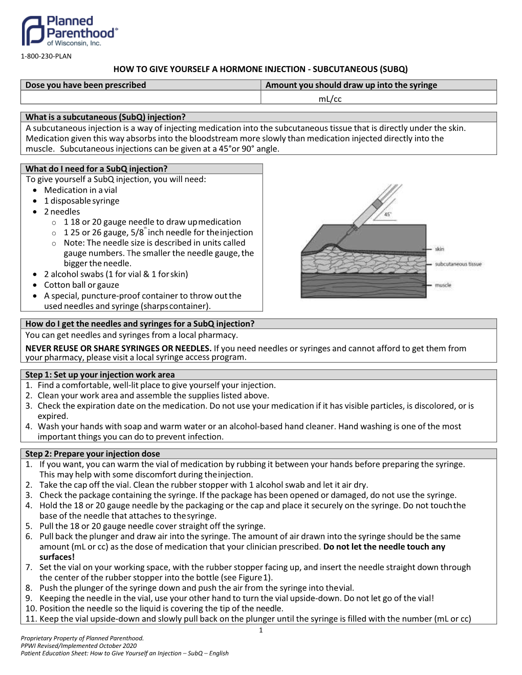 HOW to GIVE YOURSELF a HORMONE INJECTION - SUBCUTANEOUS (SUBQ) Dose You Have Been Prescribed Amount You Should Draw up Into the Syringe Ml/Cc