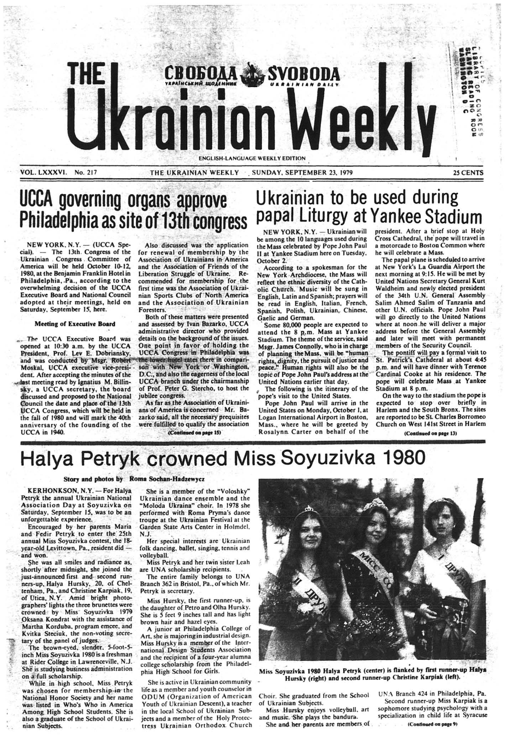 The Ukrainian Weekly 1979, No.38