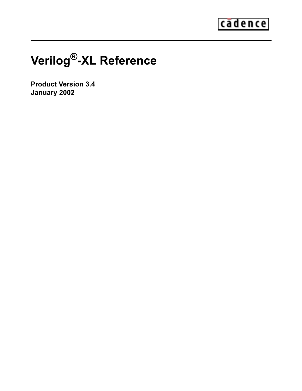 Verilog -XL Reference