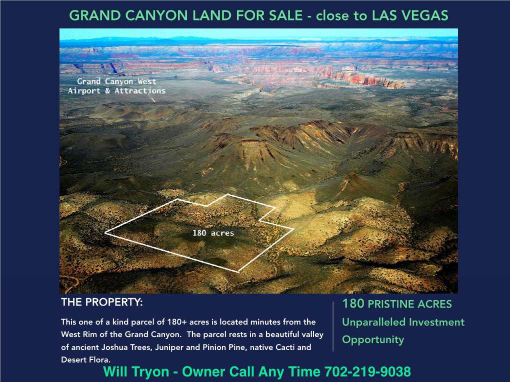 GRAND CANYON LAND for SALE - Close to LAS VEGAS