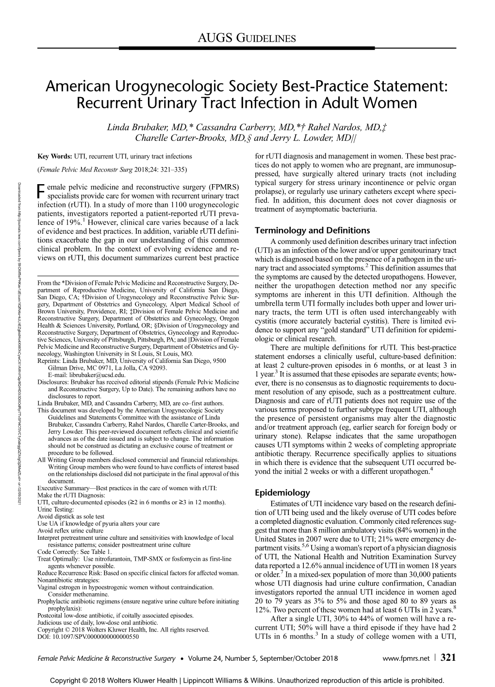 Recurrent Urinary Tract Infection in Adult Women UTI, Recurrent UTI, Urinary Tract Infections