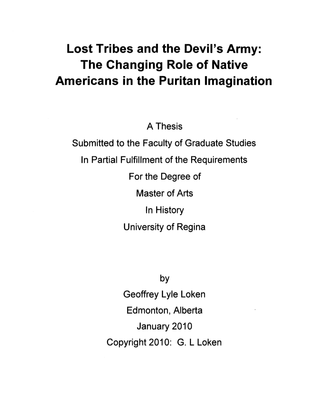 The Changing Role of Native Americans in the Puritan Imagination