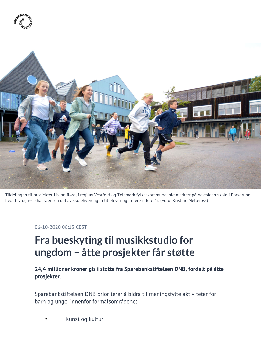 Fra Bueskyting Til Musikkstudio for Ungdom – Åtte Prosjekter Får Støtte