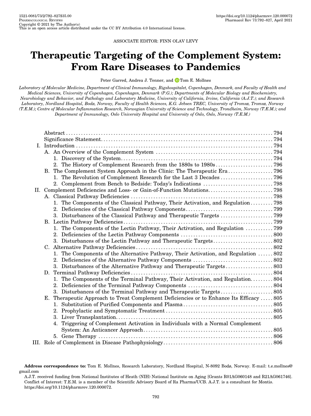 Therapeutic Targeting of the Complement System: from Rare Diseases to Pandemics