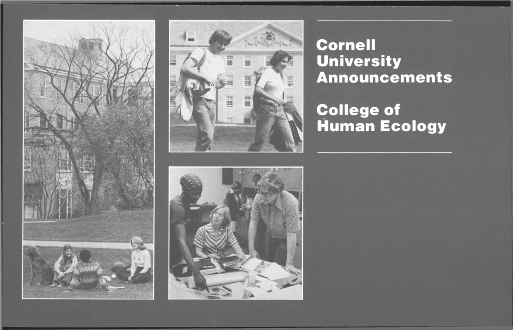 Cornell University Announcements College of Human Ecology