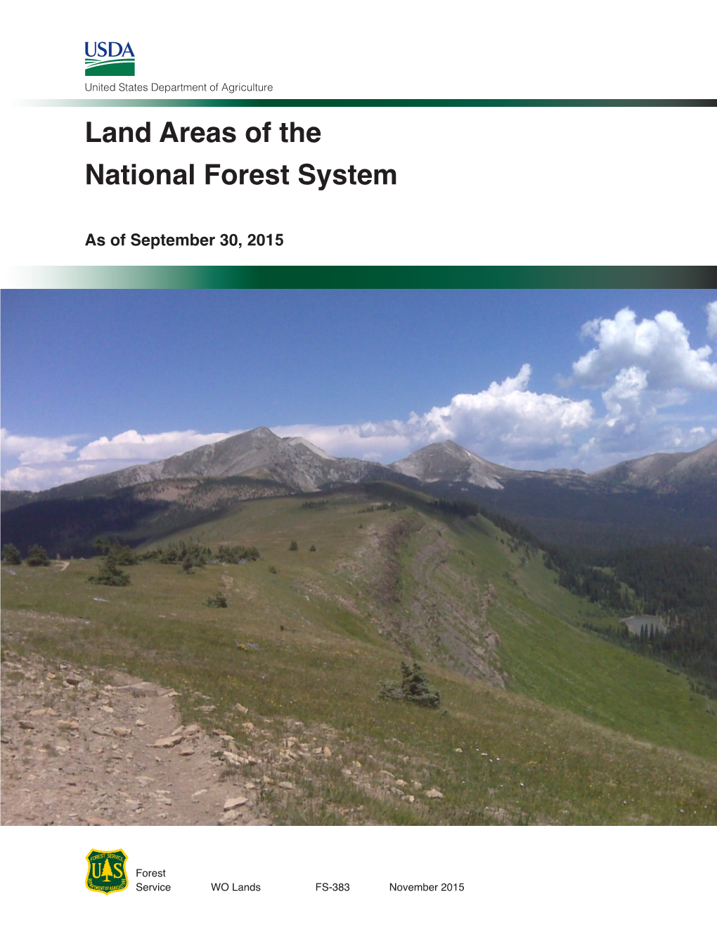 Land Areas of the National Forest System