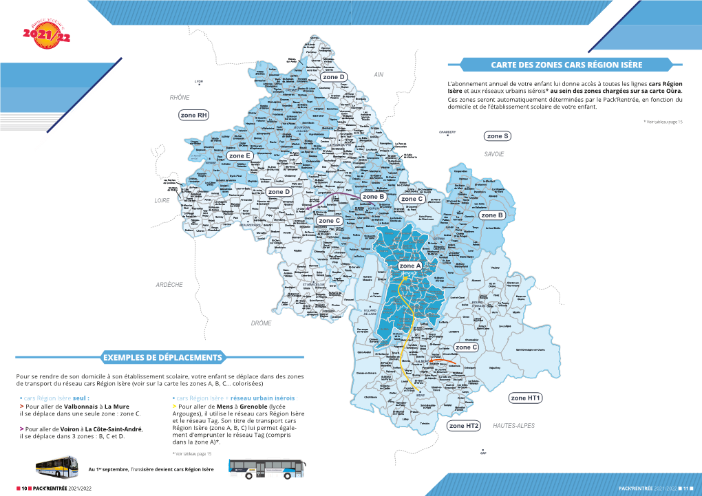 Carte Des Zones Cars Région Isère