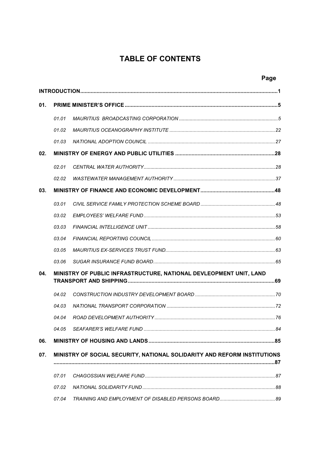 Parastatal Bodies Introduction