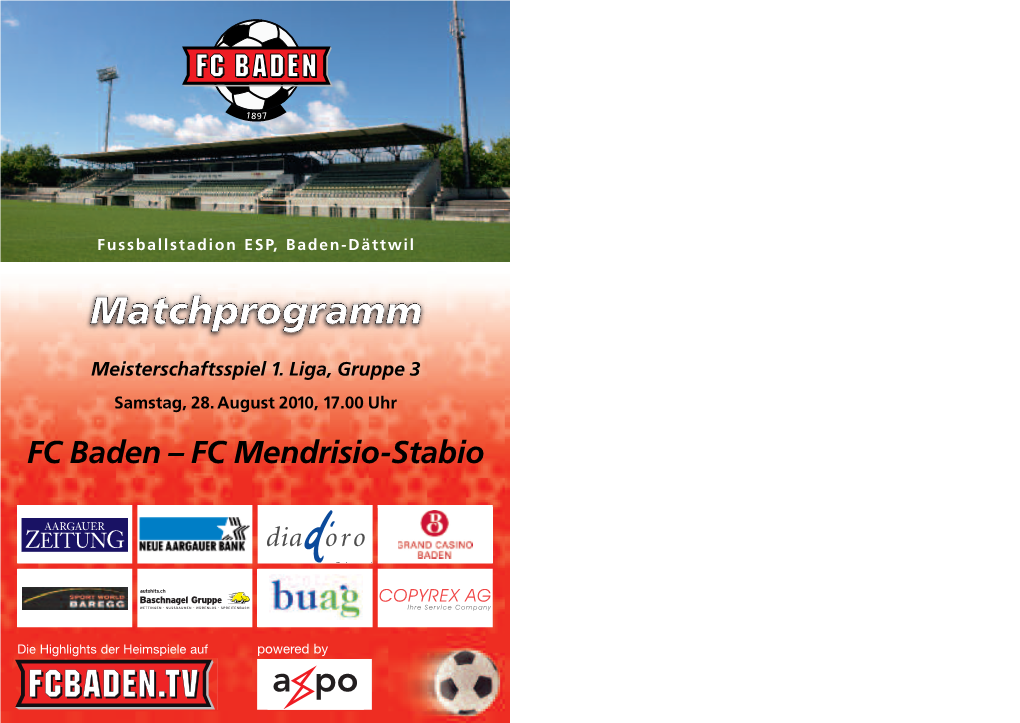 FC Baden – FC Mendrisio-Stabio