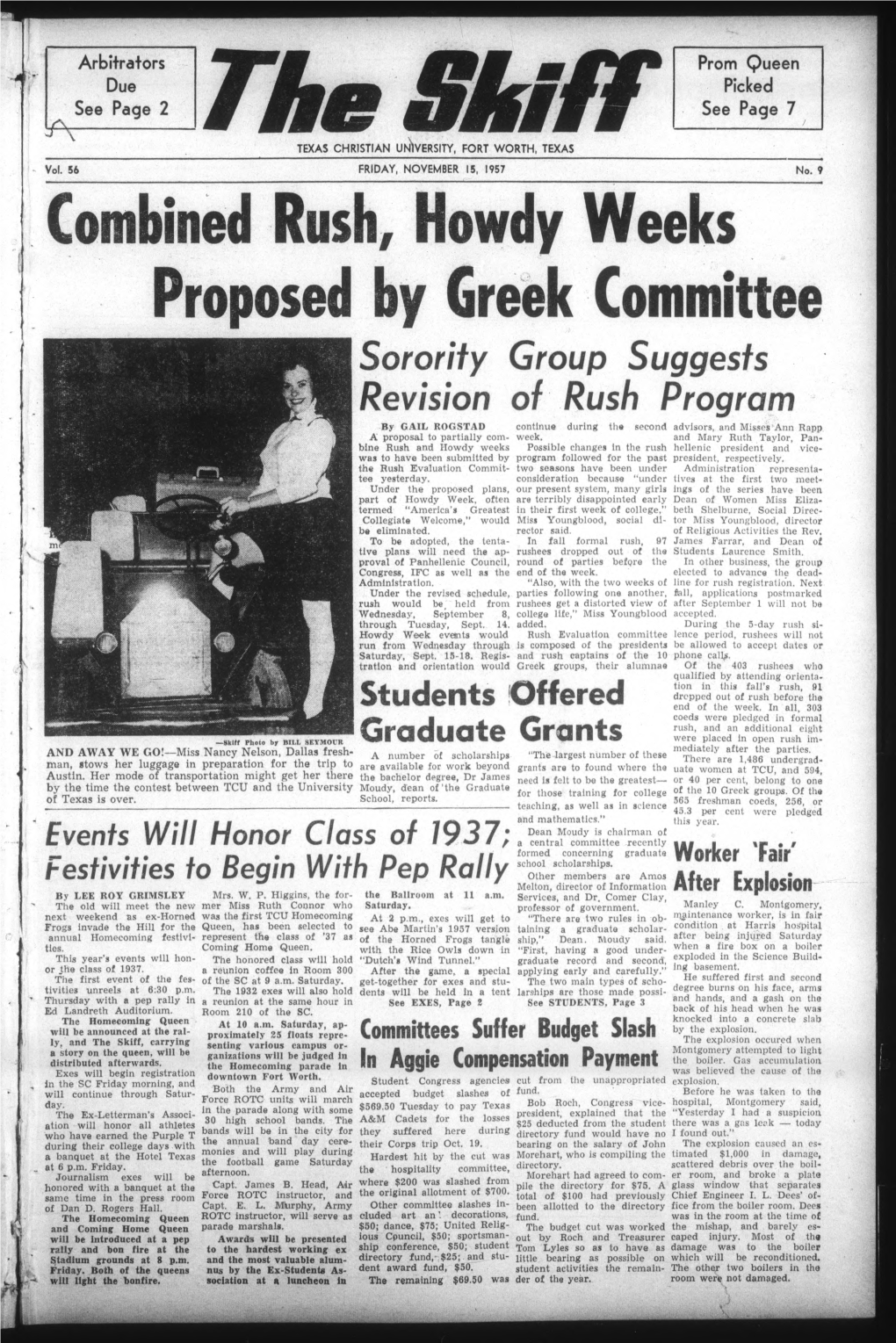 Combined Rush, Howdy Weeks Proposed by Greek Committee