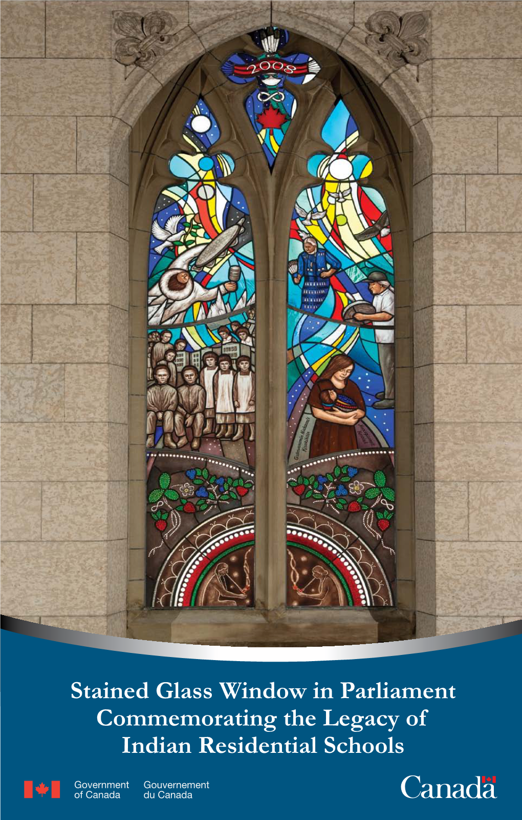 Stained Glass Window in Parliament Commemorating the Legacy Of