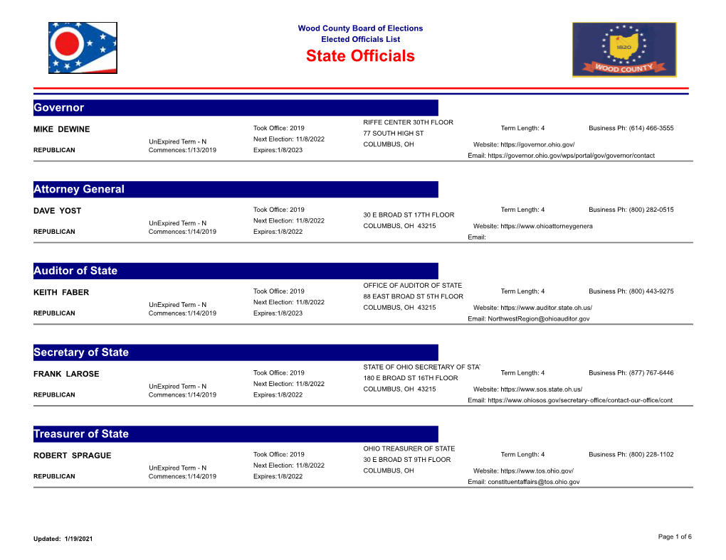 Office Holder Details