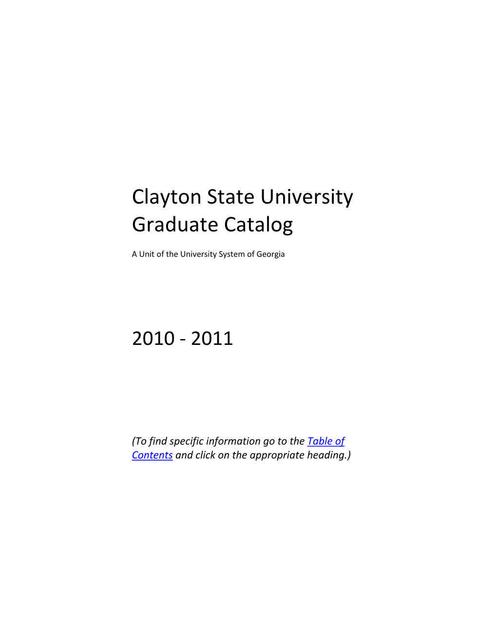 2010-2011 Academic Year