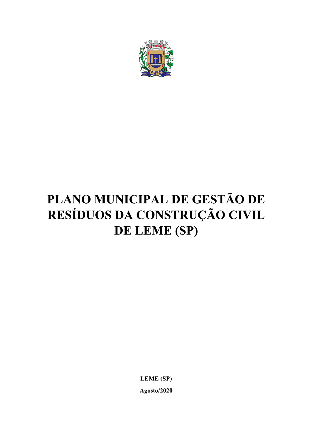 Plano Municipal De Gestão De Resíduos Da Construção Civil De Leme (Sp)