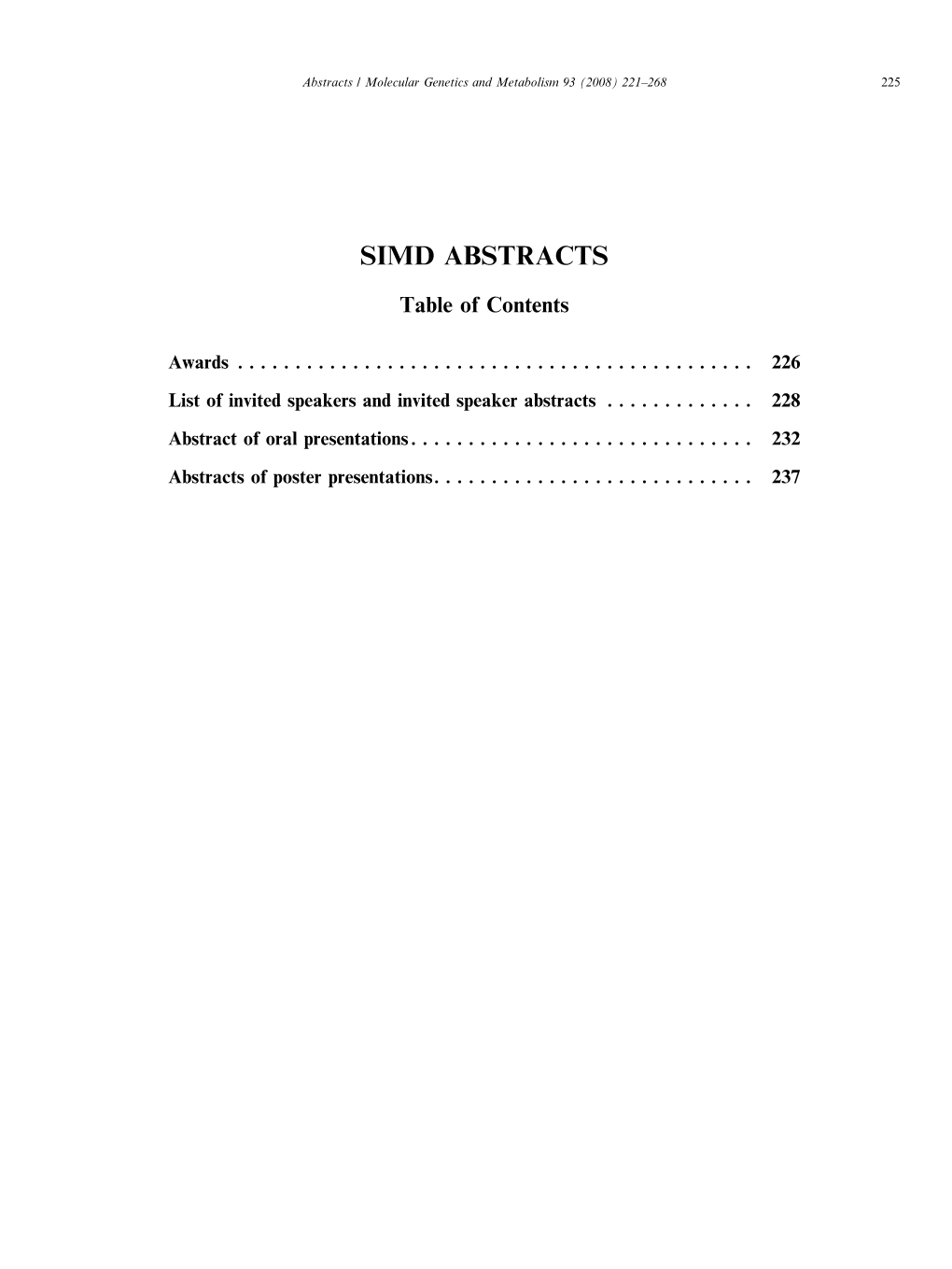 Simd Abstracts