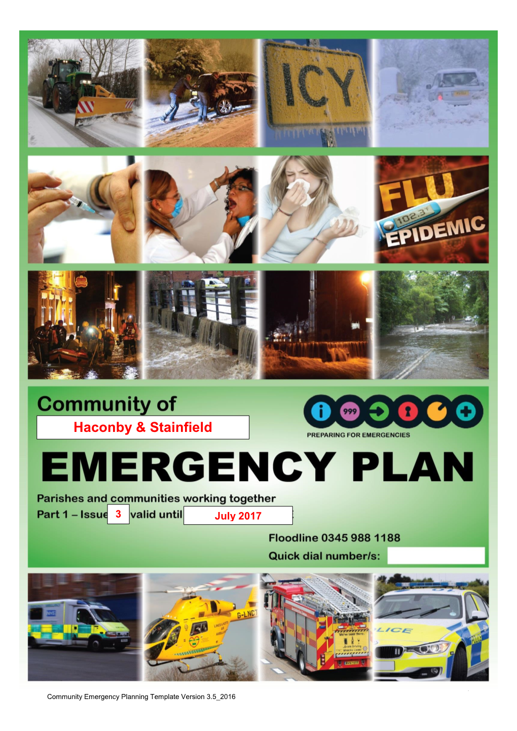 Community Emergency Planning Template Version 3.5 2016