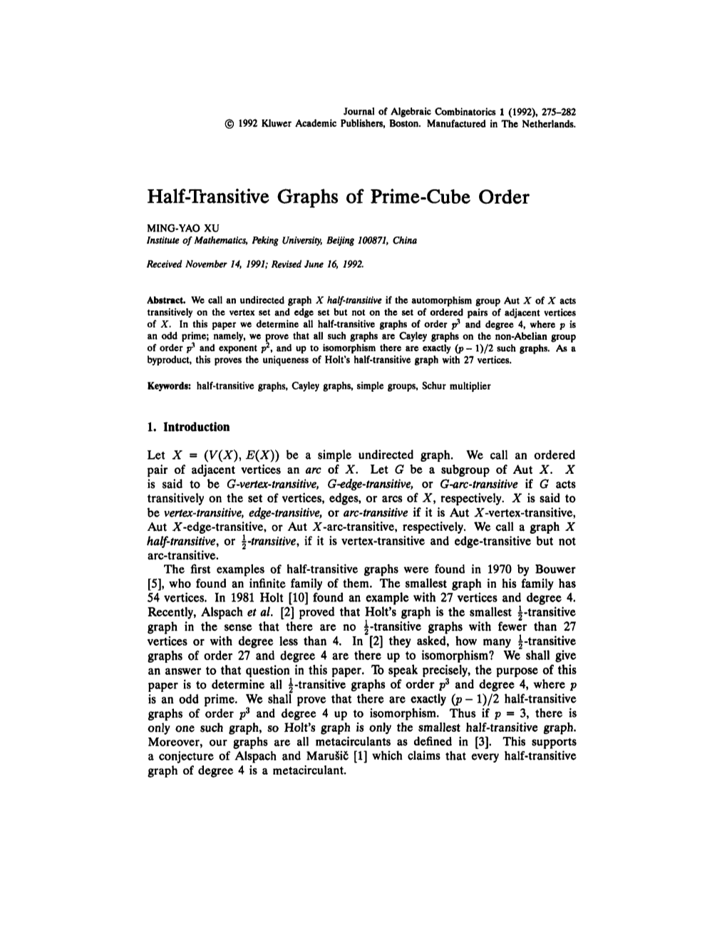 Half-Transitive Graphs of Prime-Cube Order