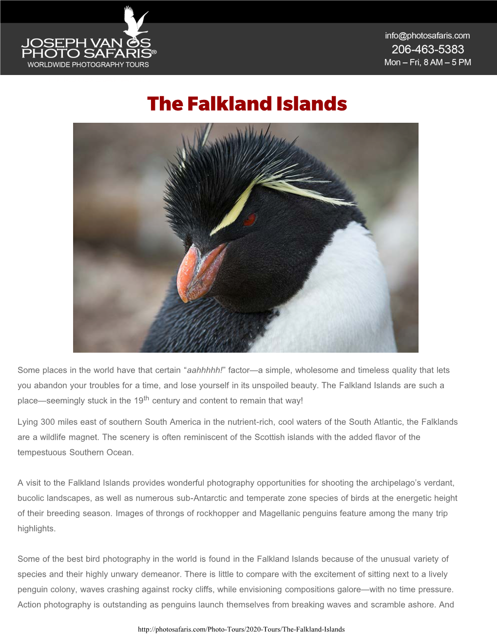 Falkland Islands Photo Tour