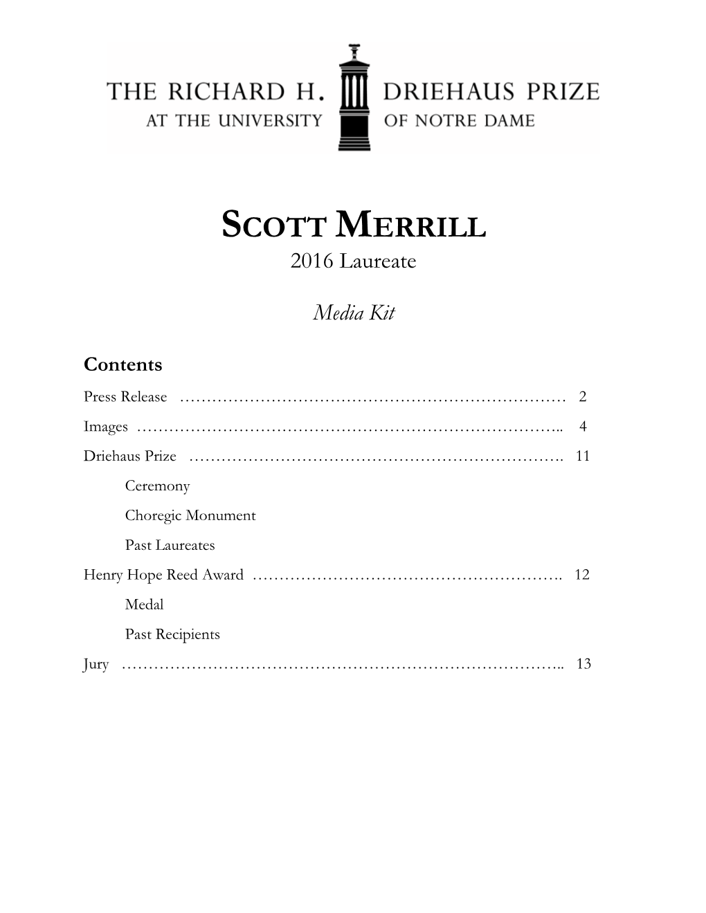 SCOTT MERRILL 2016 Laureate