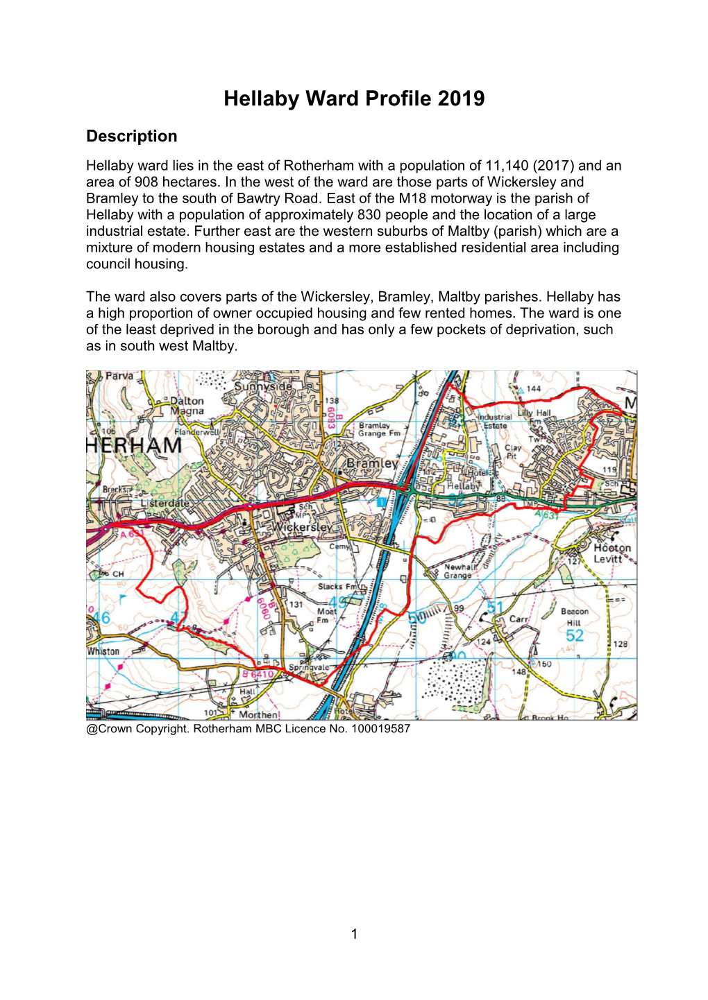 Hellaby Ward Profile 2019